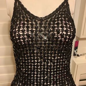 Mesh sequin tank top